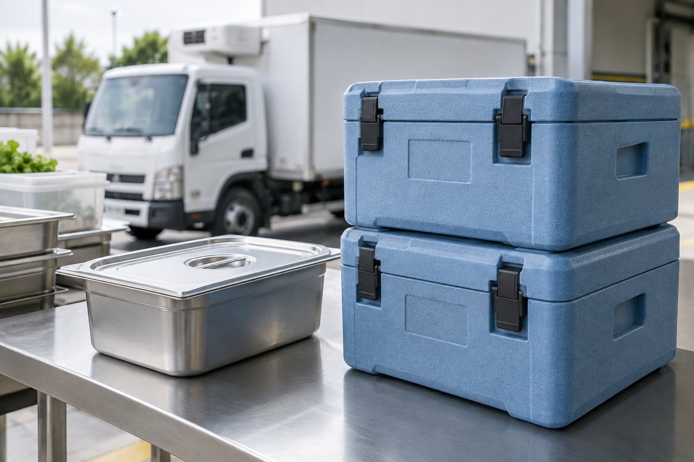 Contenedores de transporte de alimentos; imagen referencial